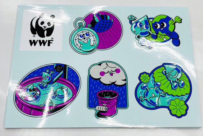 наклейка с глянец лам